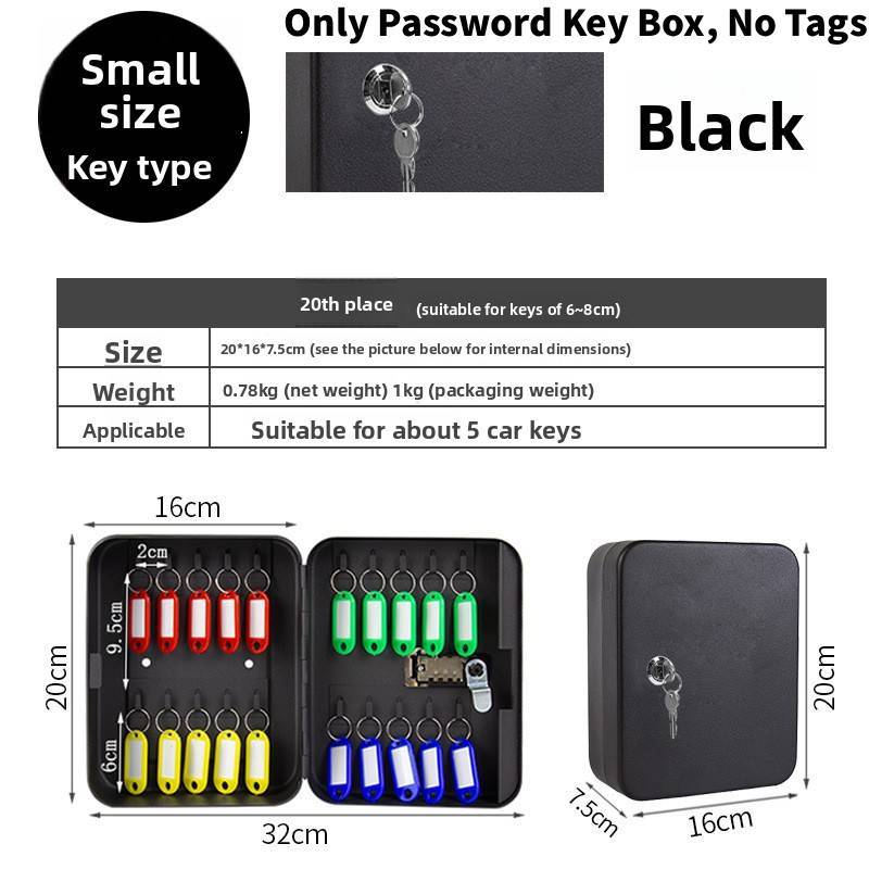 

Digital Key Safe Box For Property Agents With Combination Lock For Business Use Key Black