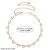 Trendy Rhinestone Heart Waist Chain for Women Girls Adjustable Body Belt Belly Jewelry Tassel Design for Dresses Jeans