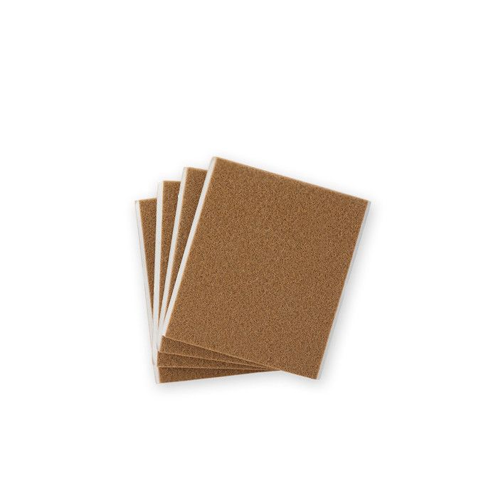 Feutres synthétiques adhésifs - Plasfix - Inofix - Pack de 4 - Marron - 100x85mm