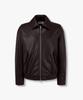 Studio Tomboy [Men] Blouson Zip-Up Synthetic Leather Jumper_Dark Brown 9156161110