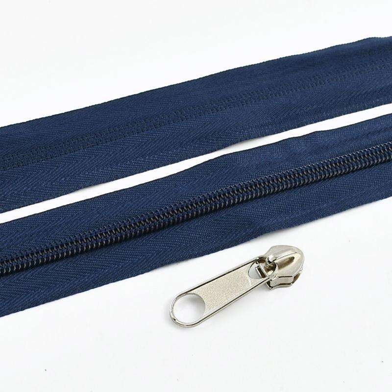 Meetee 3-10M 5# Nylon Zippers with Slider Clothing Zip Heads Puller Repair Kit Bag Garment Replacement DIY Zipper Accessories