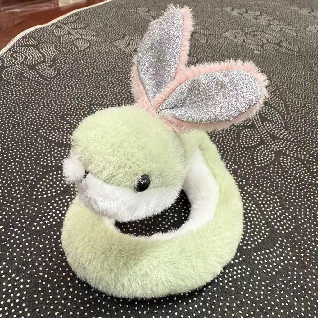 37cmNew Year's Little Snake Plush Toy Doll Doll Playful Children's Girl Cute Ornament Doll Mascot Cute Snake Plush Toy