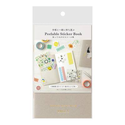 Midori Sticker Book with 20 34504006 Pocket, Gray, Pages,