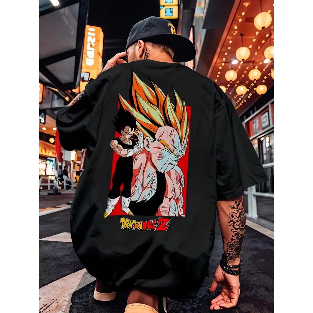 Dragon Ball 2026 New Hot Vegeta Harajuku Anime Summer TShirt Mens Cotton Fitness Oversized Vintage Street Women Casual Loose