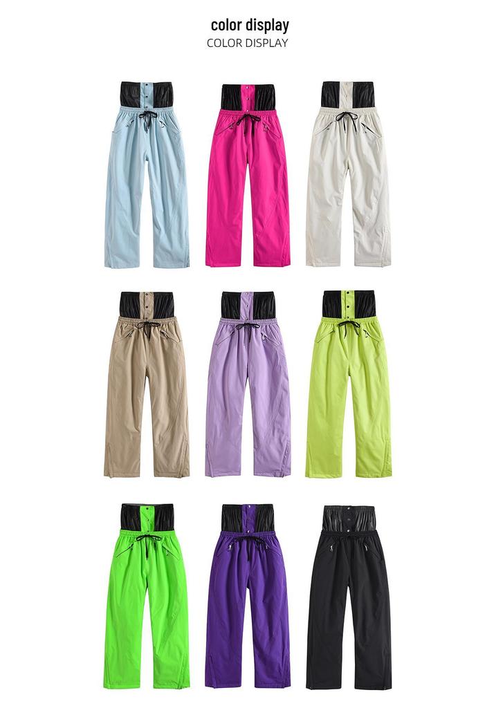 Unisex Waterproof Thickened Ski Pants - Warm, Loose Fit for Winter Sports