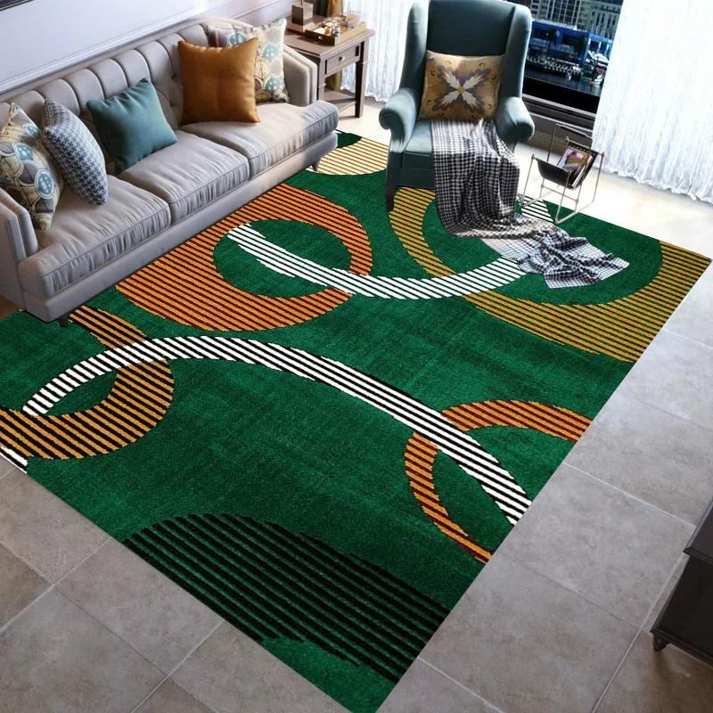 Stylish Geometric lines Washable Modern 3D Printing Carpet Mat for Living Room Bedroom Toilets Home Decoration Rugs