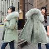 New winter coat Korean version large fur collar padded jacket student short waist padded jacket