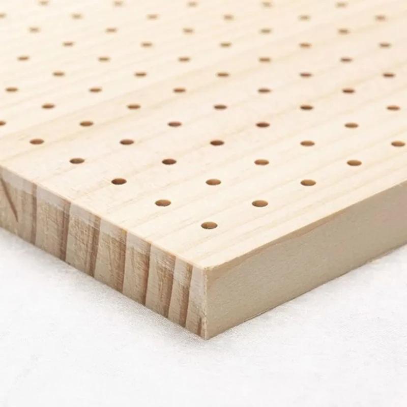 Wooden Crochet Knitting Board Reusable Handcrafted Knitting Blocking Mat Granny Square Artwork Needlework Lovers Sewing Supplies