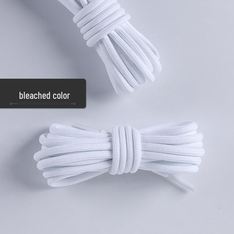 Wild Elephant Colorful Thickened Round Shoelaces for Outdoor Hiking & Sports Shoes - Black & White, One Pair