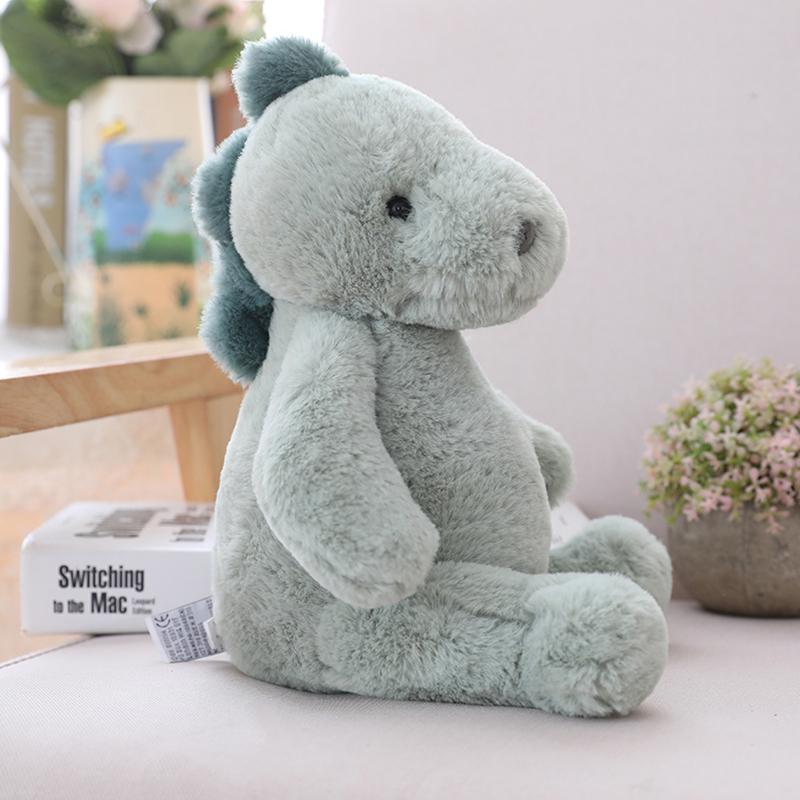 Nordic Style Cute Rabbit Fur Animal Plush Toy Cartoon Dinosaur Elephant Pig Bear Panda Doll Appease Baby Toys Children'S Gifts