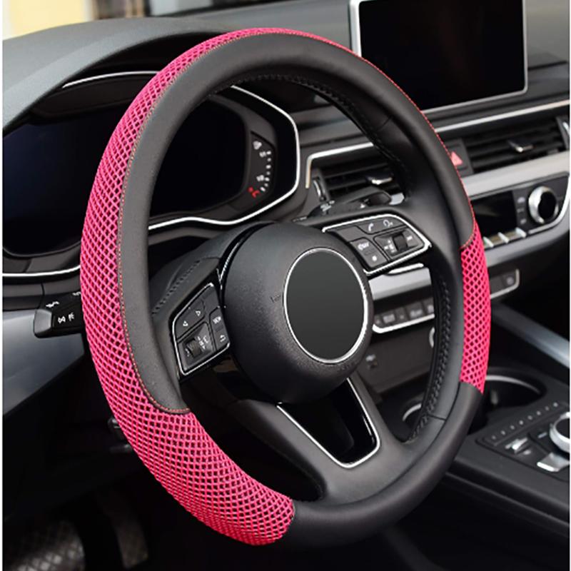 

1 шт. Чехол на руль автомобиля Ледяной шелк Красный Для автомобиля