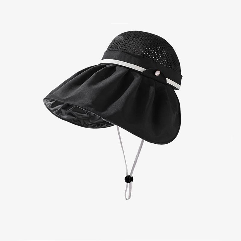 

Style Hat Versatile Minimalist Solid Color Womens Breathable Sunshade Hatscaps чорний