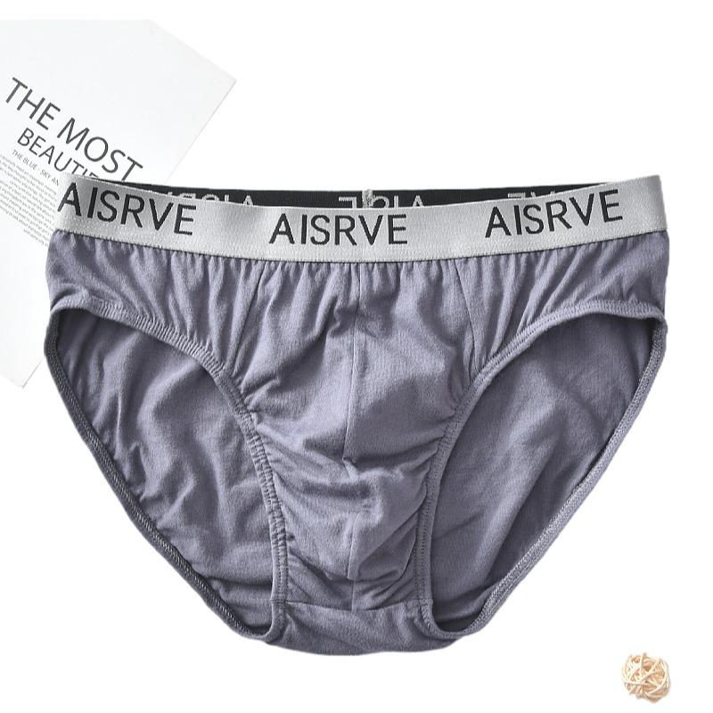 Men's Cotton Triangle Underwear Plus Size Triangle Underwear Breathable Mid Waist Underwear