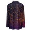 Women's Summer Fashion Casual  Printed V-Neck Long Sleeve Shirt Top