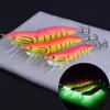Fluorescent Squid Hook Soft-footed Artificial Squid Jig Cuttlefish Octopus Wood Shrimp  Sea Fishing