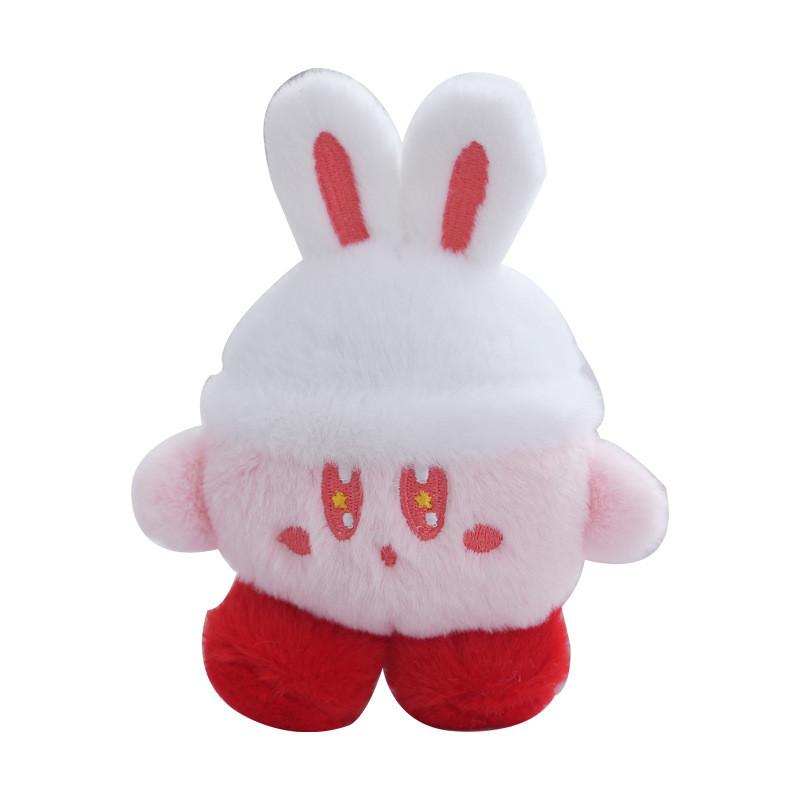 Lovely Cartoon Plush Doll Keychain For Backpacks In Black And Pink Eye Styles With Soft Texture