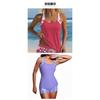 Women Printed Conservative Split Swimsuit Quick Dry Two Piece Bathing Suit