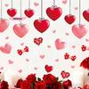 M-Heart Shaped Wall Window Stickers Valentine's Day Festive Party Wedding Atmosphere Decorations For Home Party Shop Restaurant