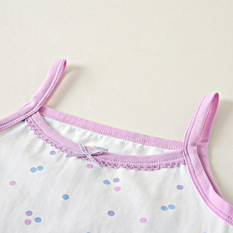 Baby Girl Pure Cotton Seamless Camisole Soft Thin Sleeveless Top For Infants And Toddlers