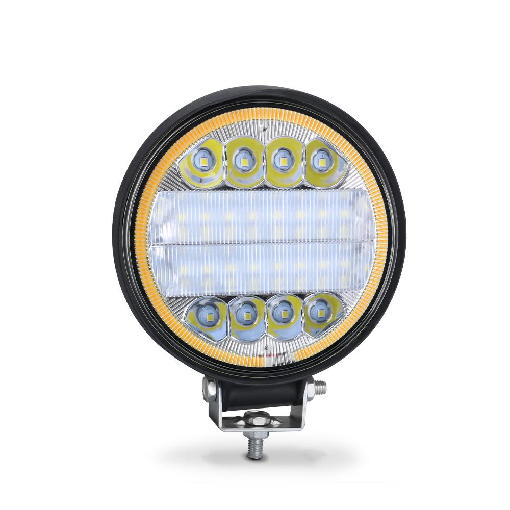 4x4 Led Work Light 72W 24LED Tractor Fog Light High Power Bar Round Spot offroad ATV Jeep For Truck SUV 4WD White 6000K 12V 24V