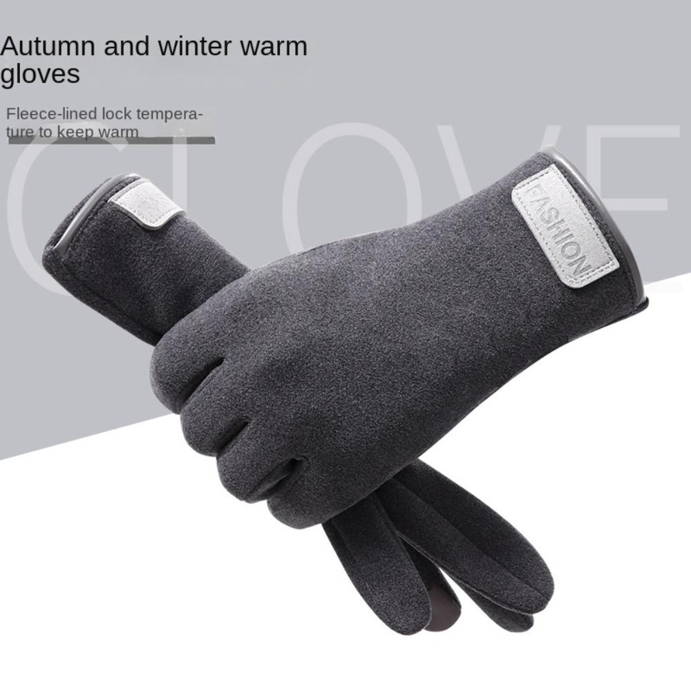 Warm Full Finger Mittens Korean Style Cycling Gloves Elegant Thin Fleece Gloves  Outdooor