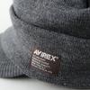 AVIREX Brim Knit Newsboy Work Military Watch Cap One Men's Fleece-Lined Cap, Cap, Cap, Style, Golf, (JP, Alphabet, Size, Charcoal)
