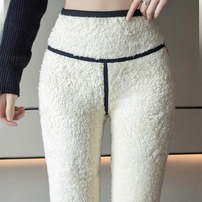 Shark Skin Pants Women Outdoor Wear Leggings Winter Cloud Soft High Waist Butt Lifting Tummy Control Sherpa Fleece Lined Thick Barbie Pants