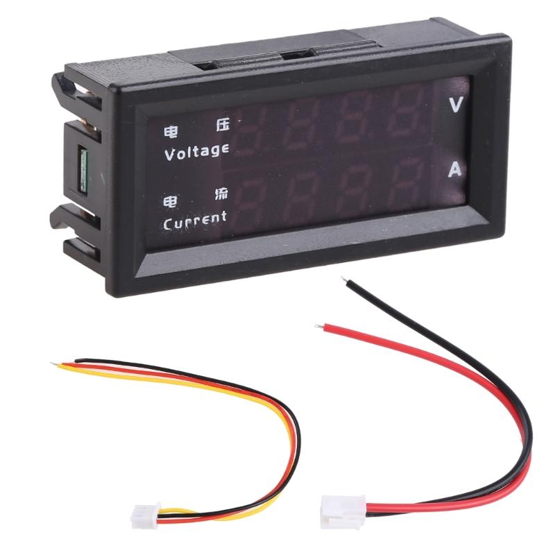 LED Digital Voltmeter Ammeter DC Digital Multimeter 100V 10A Blue Red LED Amp Dual Digital Display Volt Meter Gauge