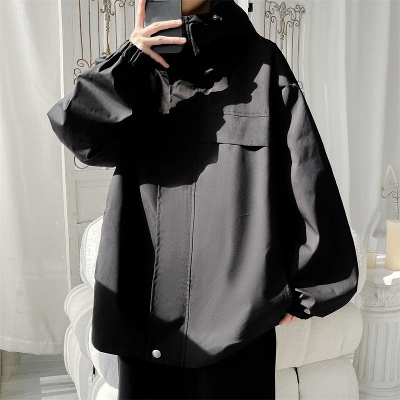 Ladejacke Kleidung Herren, Frühling und Herbst Neue Outdoor-Sport Kapuzenjacke Herren Lässig Winddicht Herrenbekleidung