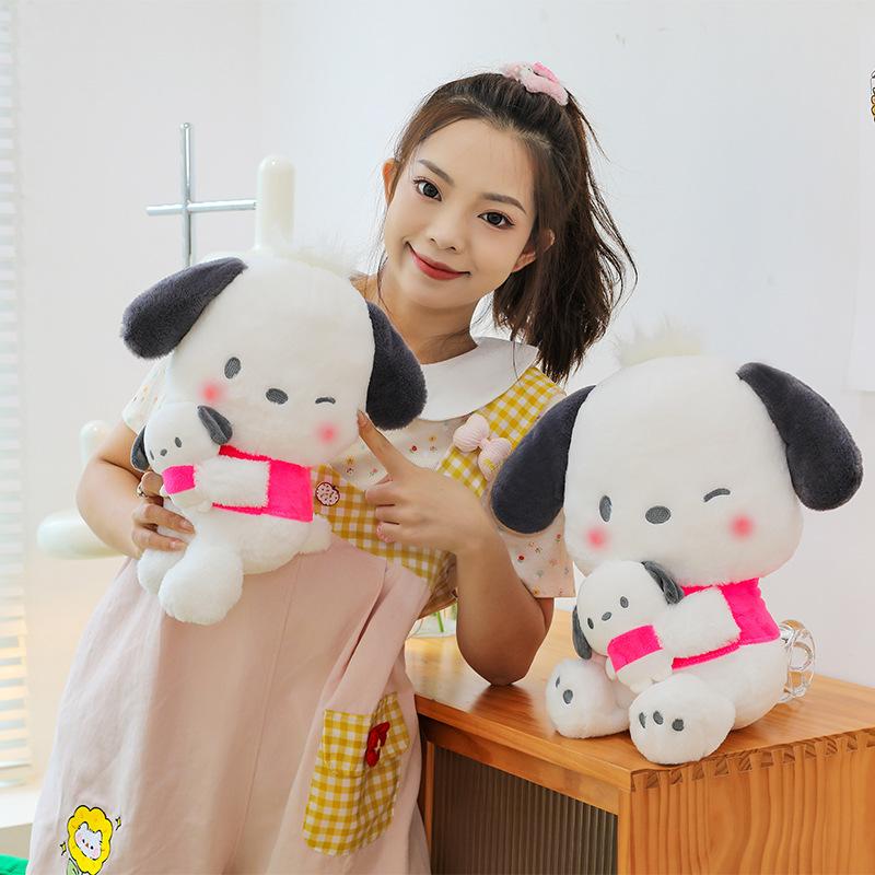 Mother and Son Pacha Dog Plush Toy Cute Puppy Doll Children Sleeping Pillow Rag Doll