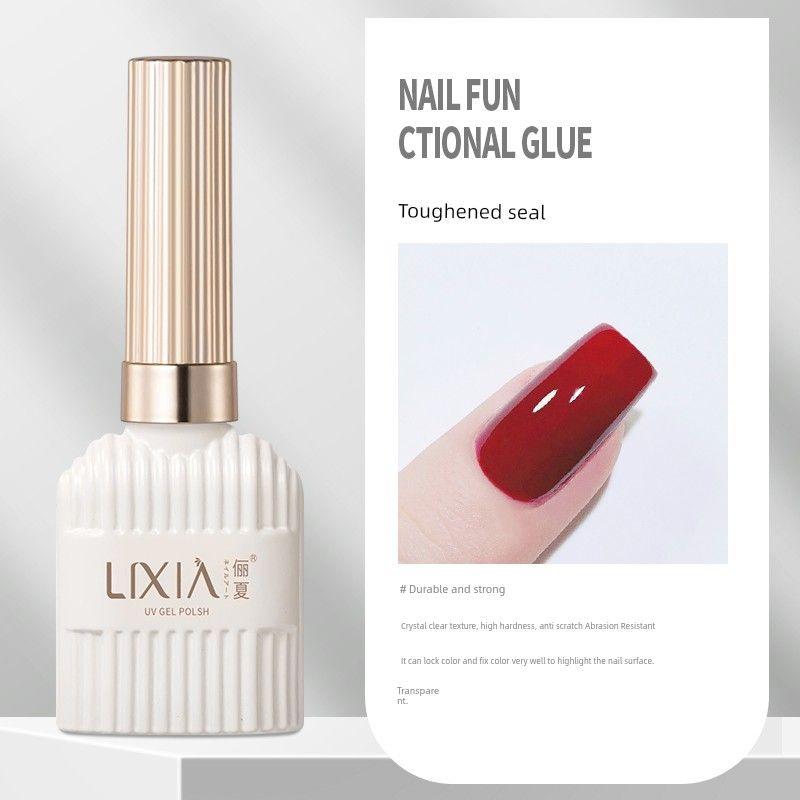 

For Nail Beauty Shop Bottom Rubber Seal Layers Suit Plated Crystal Tempered Frosted Construction Reinforcement Lasting Blooming UV Nail Polish Tempered Seal (Super Bright, Long-Lasting)