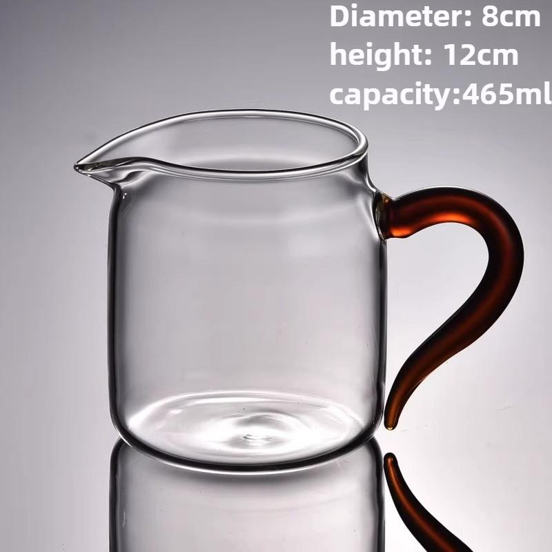 

465ml Heat-resistant and High-temperature Glass Cup Thickened Teaset Circular Tea Filter Tea Separator Tea Set Accessories