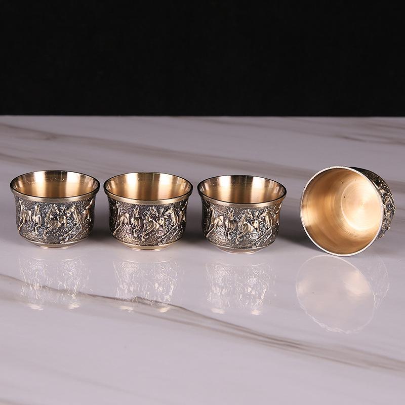 Stříbrná čajová souprava, domácí vysoce kvalitní šálek na Gongfu čaj, retro podnos na konvičku, čajová souprava, praktické dárky