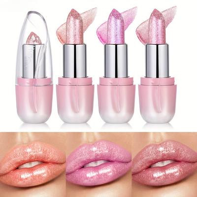 Shimmer Lipstick 6 Color Shimmer Lipstick Set | Long-Lasting Waterproof High Pigment, Radiant Shiny Finish, All Skin Types, Adult, Orange & Pink Tones