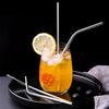 8Pcs Stainless Steel Straws Reusable Drinking Straw Set Ice Coffee Smoothie Milk Tea Straws Metal 8 Inch Straws for 20oz Tumbler