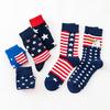 Men's National Flag Cotton Socks: Long Tube, Autumn/Winter Style, European & American Trend