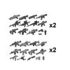 Andra världskriget Militära Vapen Byggklossar Armé Soldater Figurer 98K MG34 MG42 PPSH Vapenbälte Tillbehör Klossar Leksaker För Barn