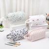 Large Capacity Quilted Floral Makeup and Travel Pouch