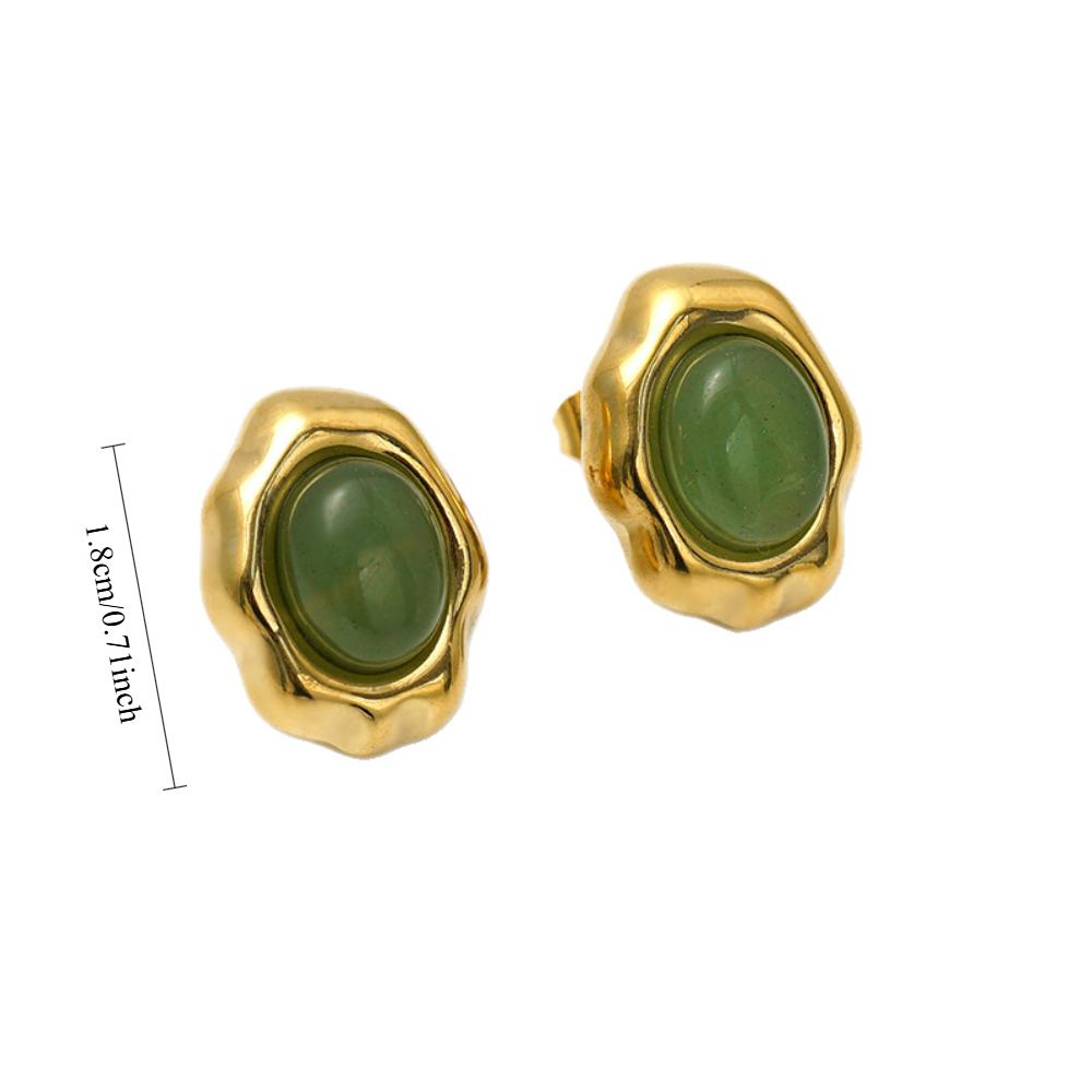 European and American Irregular Hemming Stud Earrings Retro Light Luxury Earrings