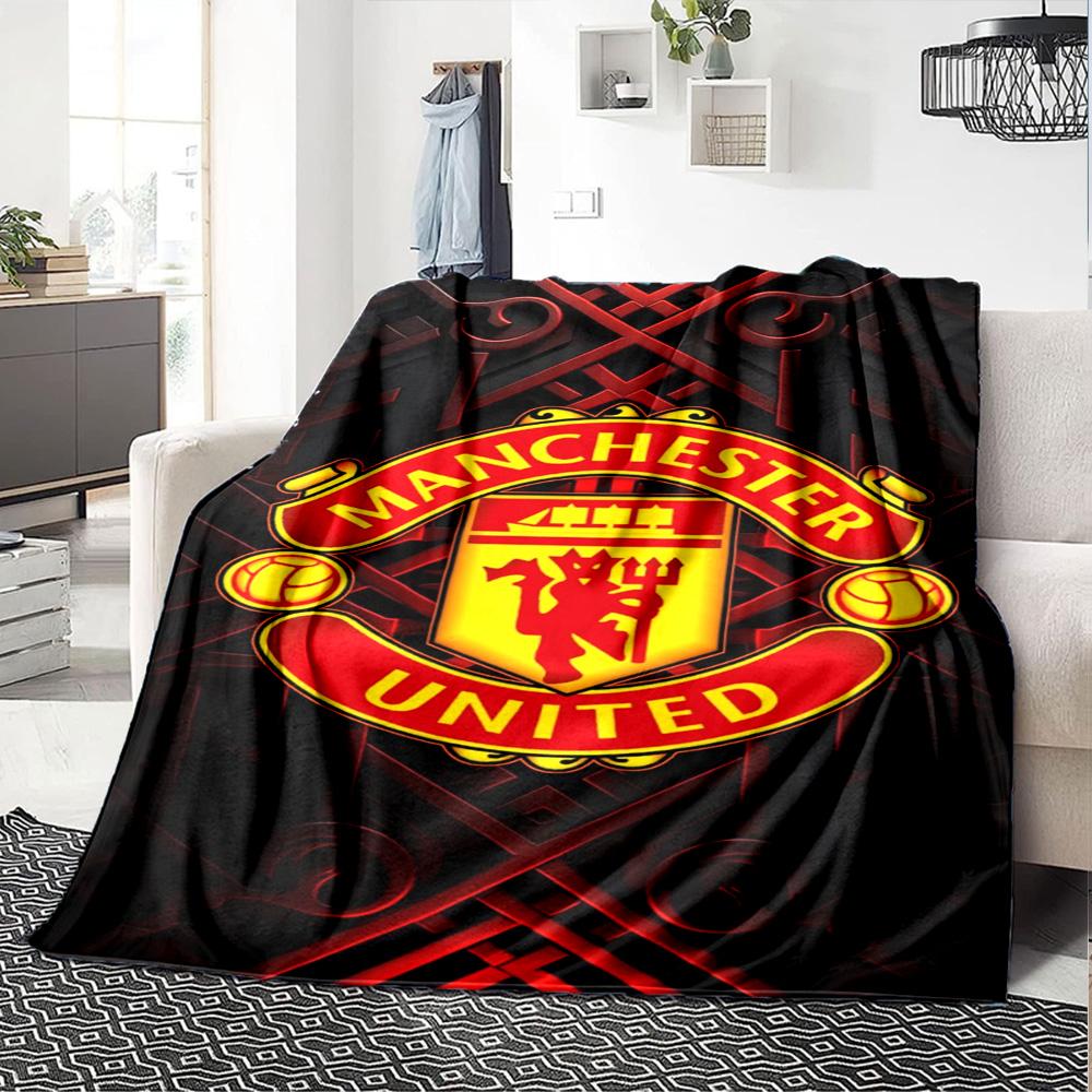 Manchester Blanket Soft Cozy Great for Couch Picnics Sofa Four Seasons Multipurpose Digital Print Best Holiday Gift for Friends Family