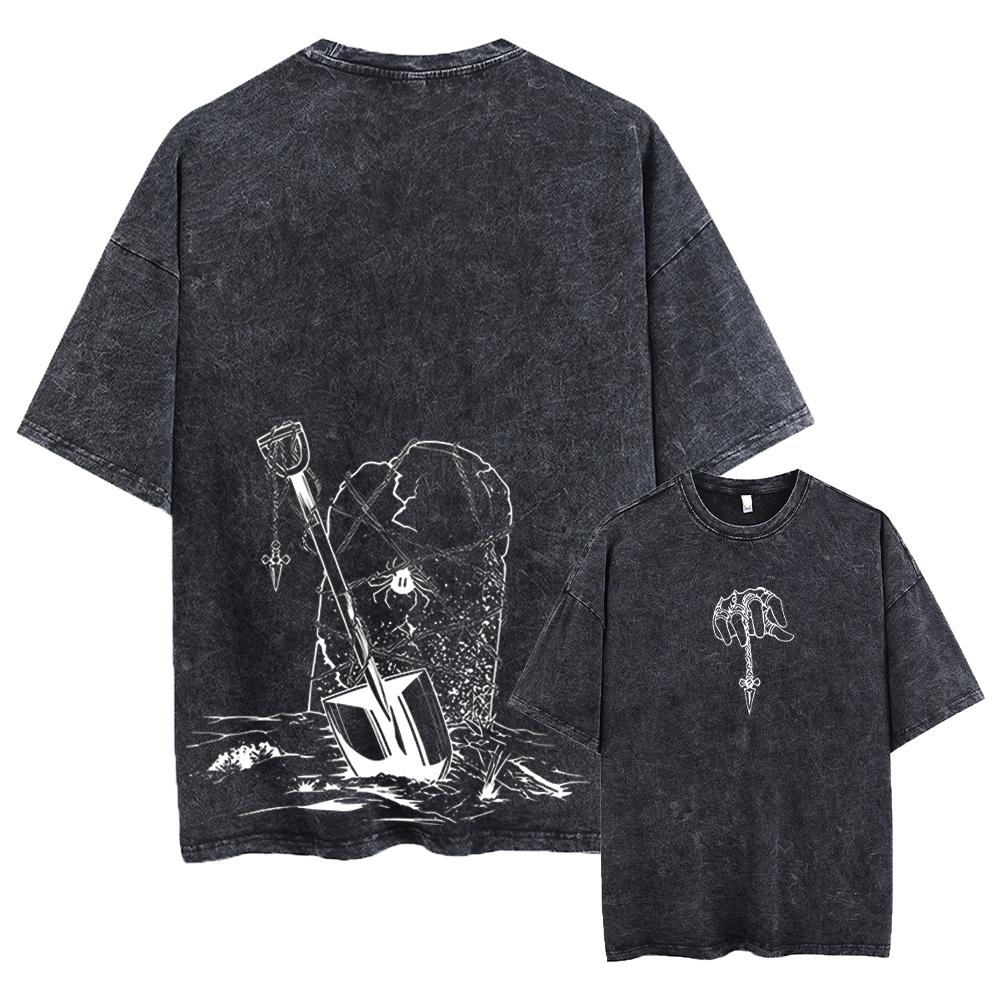 2026 Estate Top Larghi T-shirt Canottiere Stampa Anime T-shirt Uomo Streetwear Vintage Maglietta Nera Harajuku T-shirt Oversize