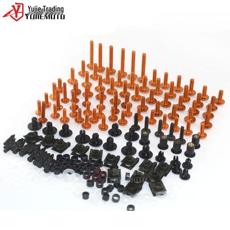 Honda Motorcycle Universal Fairing Windshield Bolt Kit - Multicolor Screws