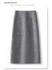 Women's Gray Wool Tweed Embroidered A-line Skirt with Slit (Autumn/Winter 2025)