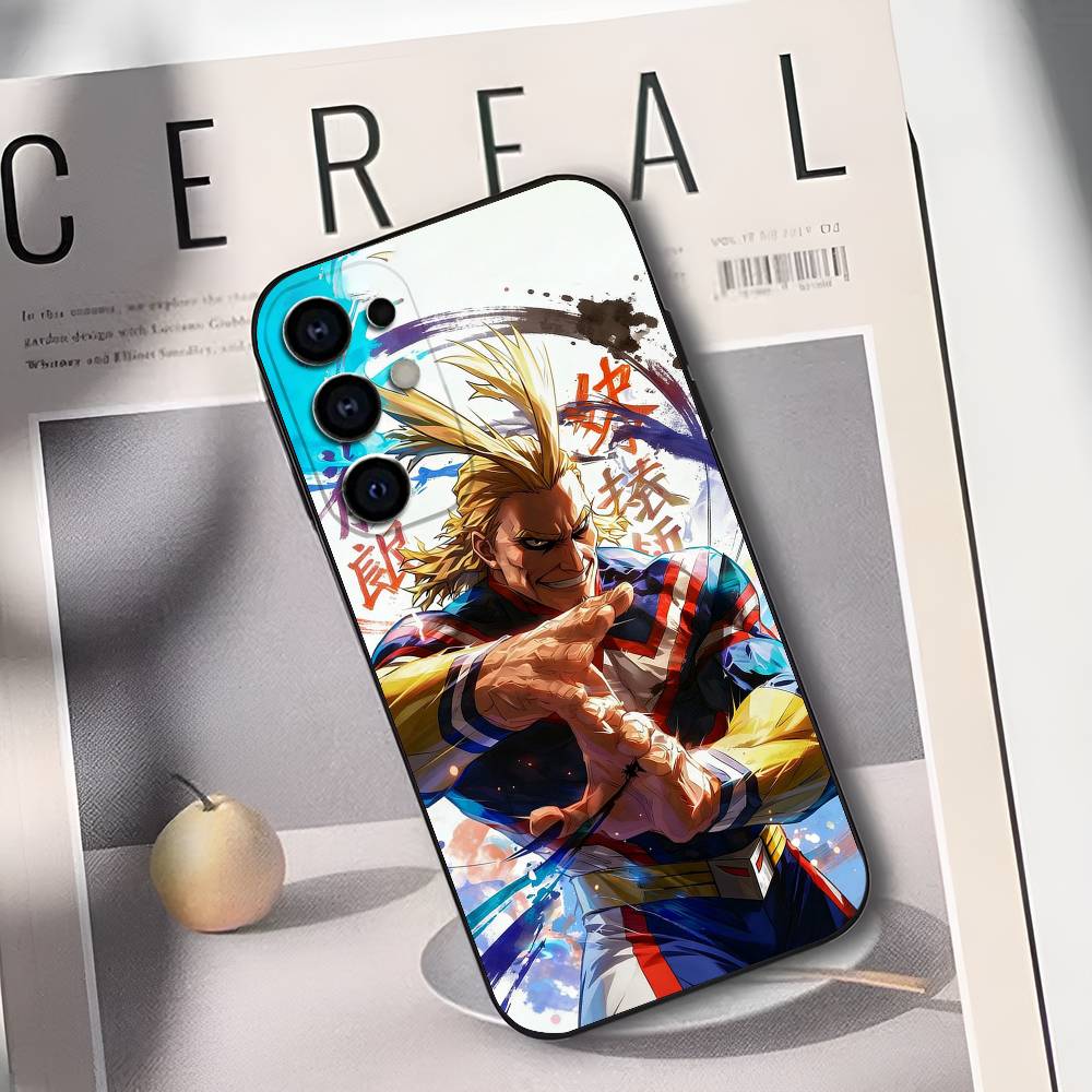 A-All Might T-Toshinori Yagi Phone Case For Samsung S25,S24,S21,S22,S23,S30,Ultra,S20,Plus,Soft Silicone Black Cover