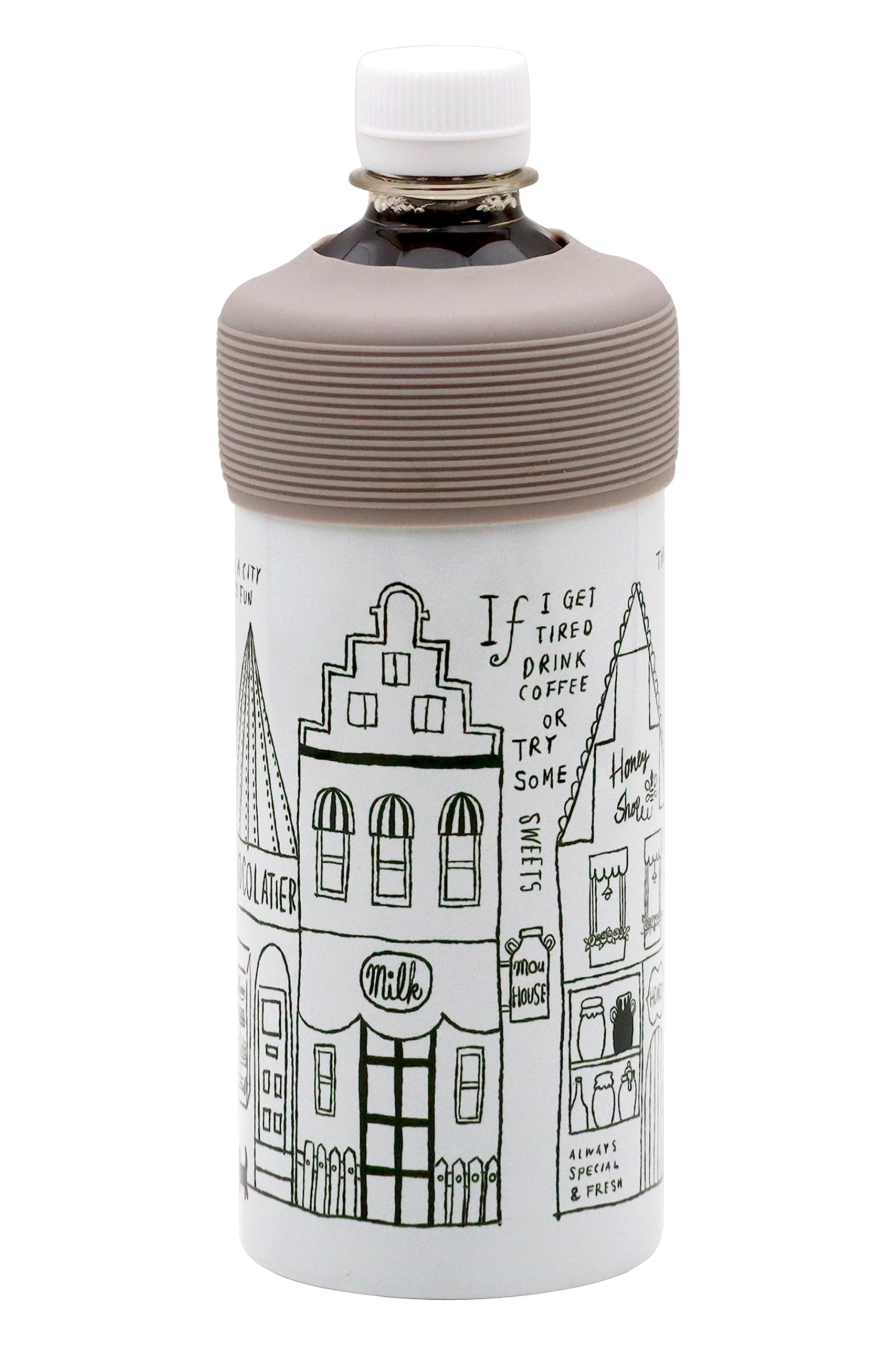 

ОГУРА от 40 Держатель для пластиковой бутылки Легкий тамблер Вакуумная изоляция Синдзи Като Город, по которому приятно гулять [Выбрать дизайн] 500-600 мл это