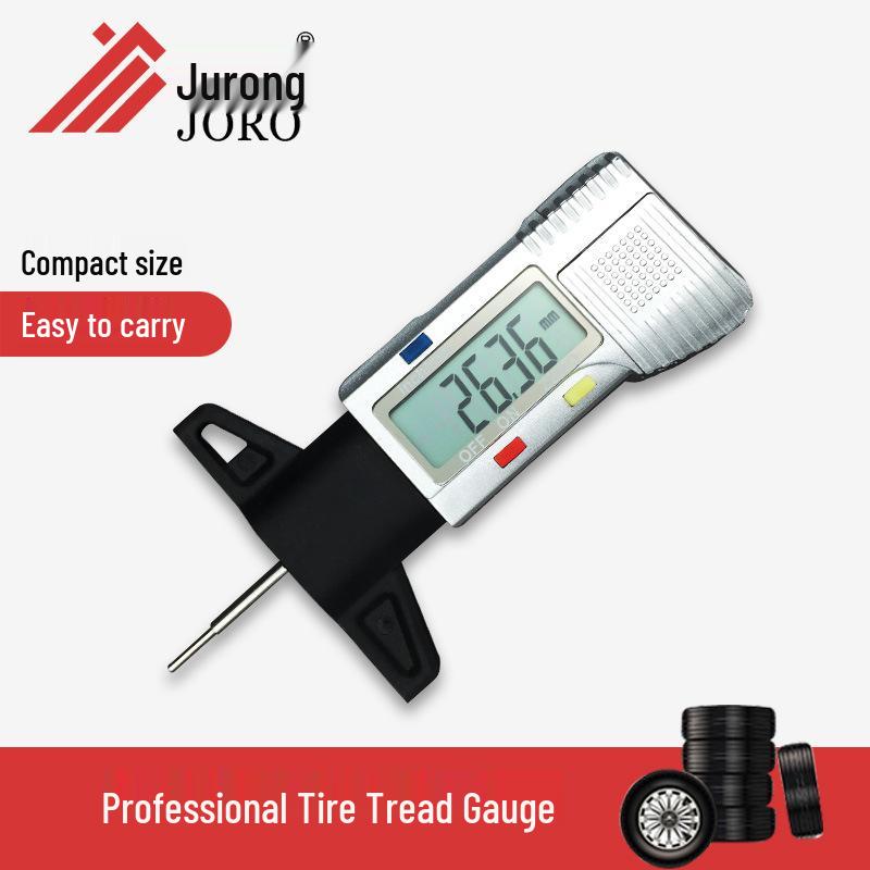 High-Precision Digital Metal Tire Tread Depth Gauge 0-25.4mm Metal Rod 0-25.4mm