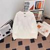 White bottoming shirt men's deconstruction shoulder padded sweater men's niche design sense heavy long-sleeved T-shirt ruffian handsome sense top
