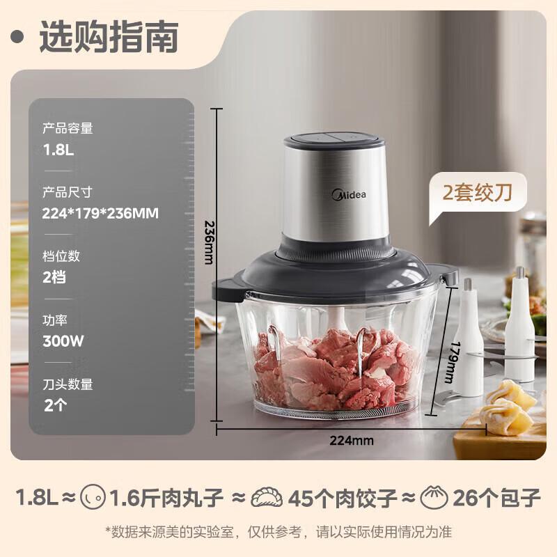 Midea Multi-function Electric Meat Grinder & Food Processor CN plug (adapter included)