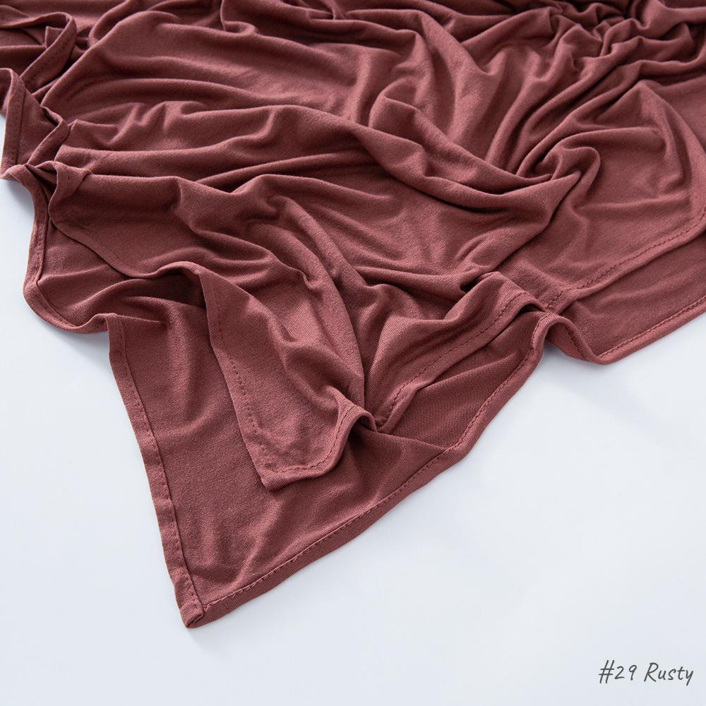 High-Quality Malaysian Modal Cotton Jersey Scarf with Rolled Edge