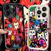 Phone Case for iPhone 17 Air 16E 15 16 Pro Max Cartoon Cute Cats Theme Cover 14 Plus 13 12 Mini Soft Shell Silicone Fundas